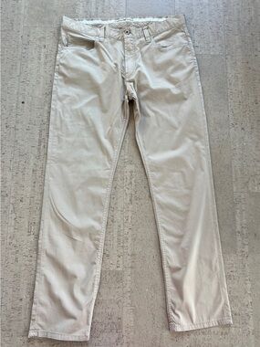 Emporio Armani Men’s Khaki Stretch Cotton 5 Pocket Pants Size 36 Straight Leg